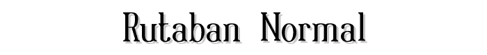Rutaban Normal font